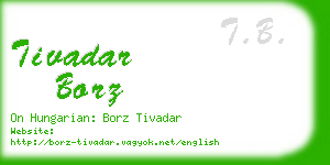 tivadar borz business card